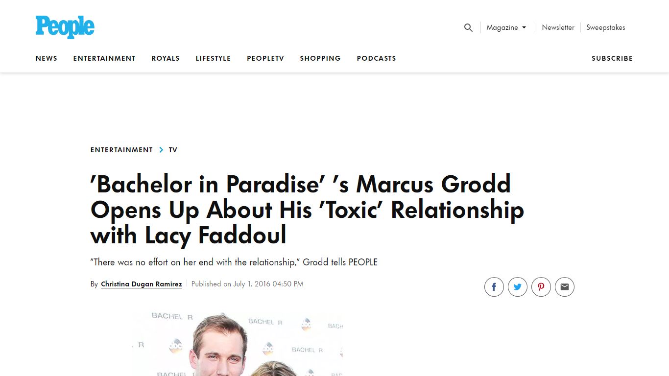 Bachelor in Paradise Star Marcus Grodd on Lacy Faddoul Split - PEOPLE.com